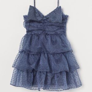 Bow-detail Flounced Dress